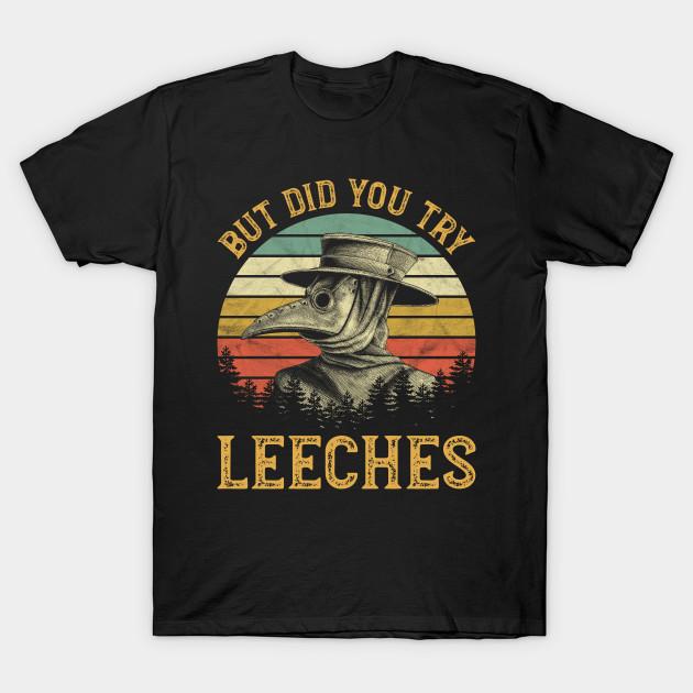 

Men Black Print T-shirt Plague Doctor - But Did You Try Leeches No-Cut Transfer Paper Print Cotton Tshirt - Men s Summer Cott... S разноцветный