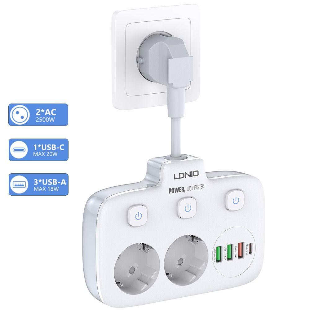 

4 порта USB с удлинителем, стандарт ЕС, адаптер для удлинителя, настенная розетка, электрические розетки