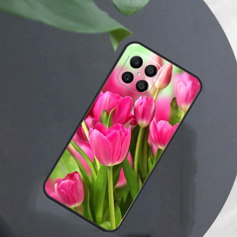 Tulips Flower For Honor Magic 5 6 7 8 Pro Case For Honor 400 200 50 70 Lite X8c X8b X9a X9b X9c X9d Win RT
