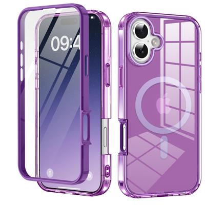 For iPhone 17 Phone Case,Compatible with MagSafe Built-in Touch Sensitive Anti-Scratch Screen Protector for iPhone17