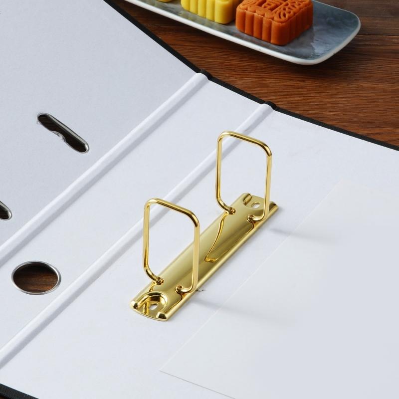 2Pcs Double Square Rings Metal Binding Clip Two Hole Metal Binding Rings For Paper Document Organization Office Supplies