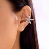 Starfish Ear Armor Ear Bone Clip for Women Simple Shell Floral No Ear Hole Bony Ring Ear Clip Beach Holiday Zircon Gift