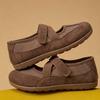 Summer Hollow Out Casual Outdoor Soft Sole Lightweight Breathable Mesh Flat Shoes with Adjustable Strap for Everyday Wear
