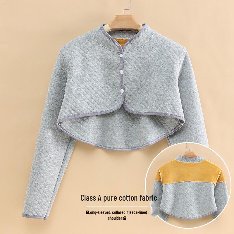 Pure Cotton Postpartum Shoulder Protector: Long Sleeve Warm Shawl for Pregnant Women and New Mothers.