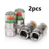 2/4pcs Car Tire Pressure Indicator Tire Pressure Gauge Indicator Alert Monitoring Valve Cap Sensor External Valve Detection Stem Caps1
