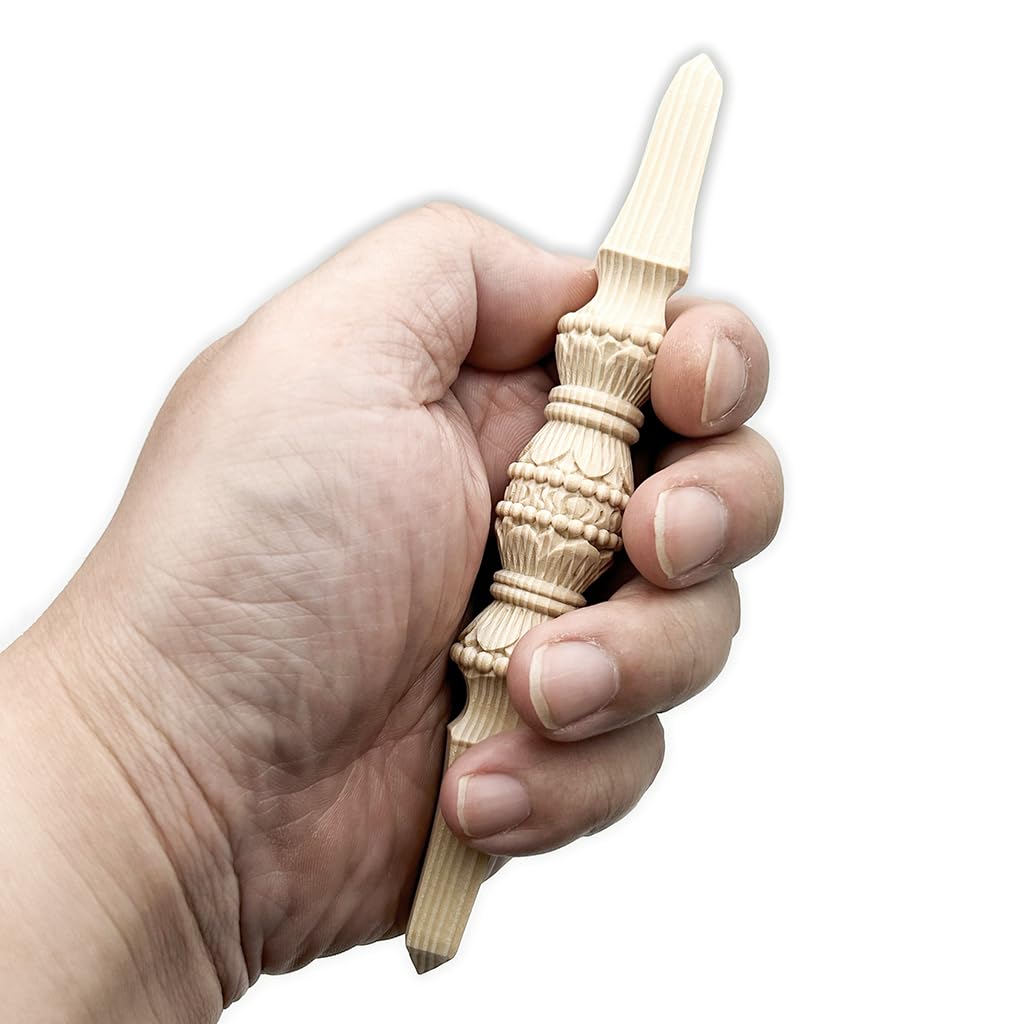 HU Trading Wooden Carved Buddhist Fixtures Dokkoko Pestle 15cm Dharma Instrument Vajra Pestle Esoteric Buddhism Dharma Tool G2800