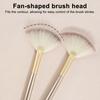 Yousheng 1/2/3/4/5Pcs Facial Fan Brush with Wooden Handle Women Makeup Brush Soft Fluffy Bristles Esthetician Facial Mud Clay Applicator Brush Tools