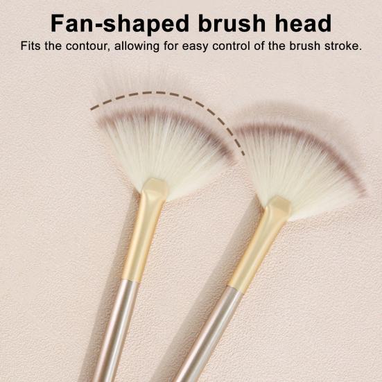 Yousheng 1/2/3/4/5Pcs Facial Fan Brush with Wooden Handle Women Makeup Brush Soft Fluffy Bristles Esthetician Facial Mud Clay Applicator Brush Tools