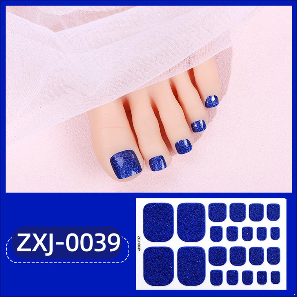 10Pcs Solid Color Toe Nail Stickers for Women Girls Easy Apply Self Adhesive Polish Strips with Nail File Manicure Tools Long Wearing Waterproof Nail
