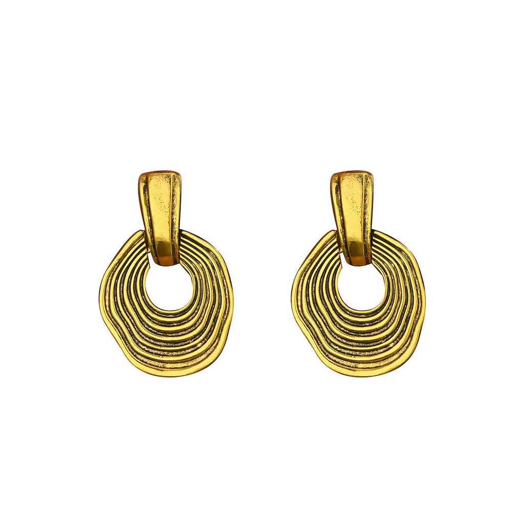 Europäischer und Amerikanischer Ins-Stil Damen Retro Design Leichter Luxus Ohrringe Vielseitige High-End Ohrringe