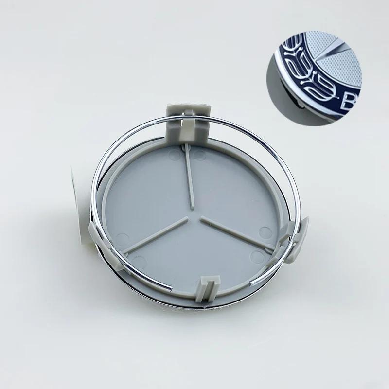 

2025 Hot Car Sticker 4pcs 75mm car wheel hub center cover modification parts suitable for Mercedes Benz W204 W205 AMG E210 E211 темно-синий