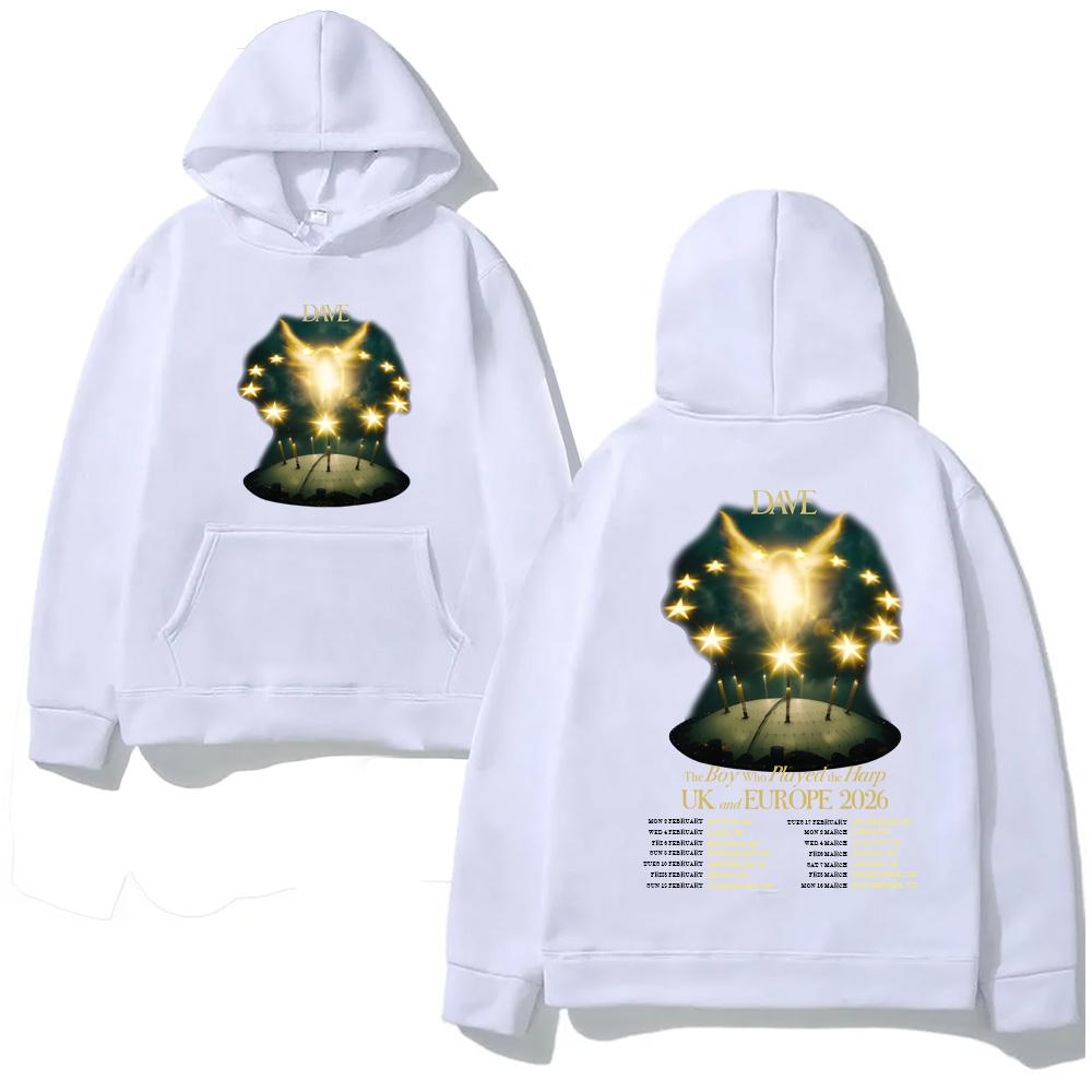 Dave The Boy Who Played The Harp New Album Tour 2026 Hoodie Graphic Print Sweatshirt Popular Clothing Sudaderas Unisex Pullovers