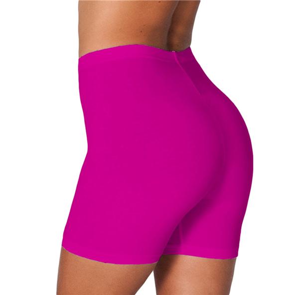 

Ladies Summer High Waisted Seamless Safety Shorts Elastic Solid Color Design Anti-Slip Anti-Exposure for Skirt Dress Matching Daily Comfort Wear XL рожевий червоний колір