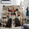 1PC Grendizer Goldorak Print Flannel Blanket, High quality Comfortable for All Seasons, Home Decor, Warmth and Comfort, Perfect for Christmas Gifts