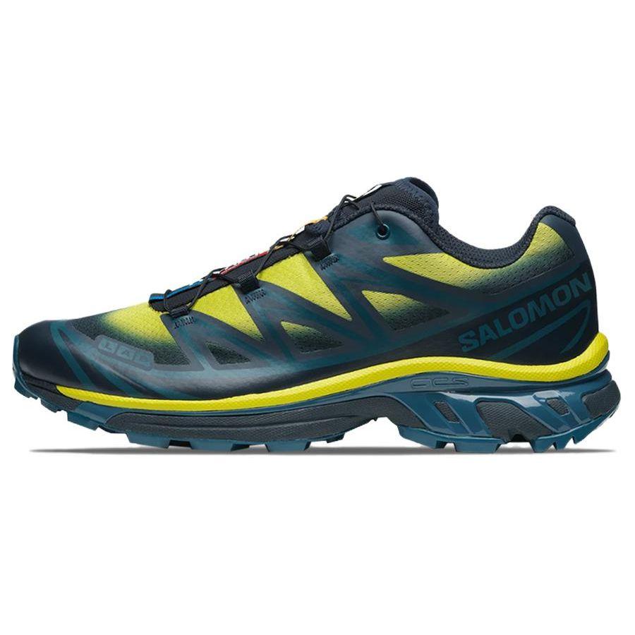 Salomon Xt-6 Comfortable Low-Top Trail Running Shoes Unisex sneaker Blue Yellow 474404