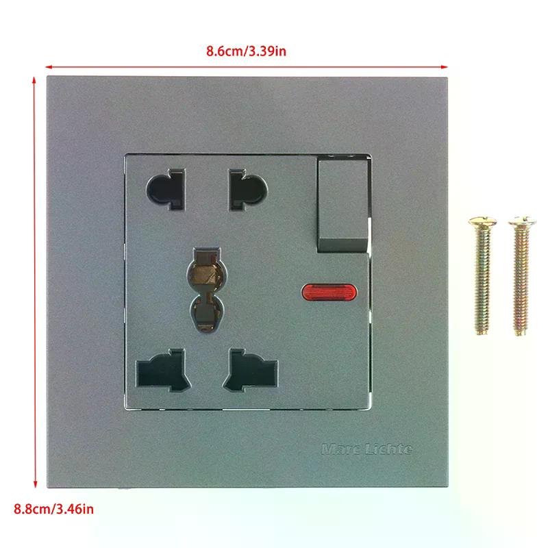 Universal 18W Type-C Quick Charge 5-pin Socket,Uk Wall Electrical Outlet With USB Charger,White Smart Double Power Socket Plug