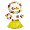 Party Adult Kids Hawaiian Grass Skirt Garland 6 Piece Set Festival Stage Performance Costume Outfit Props