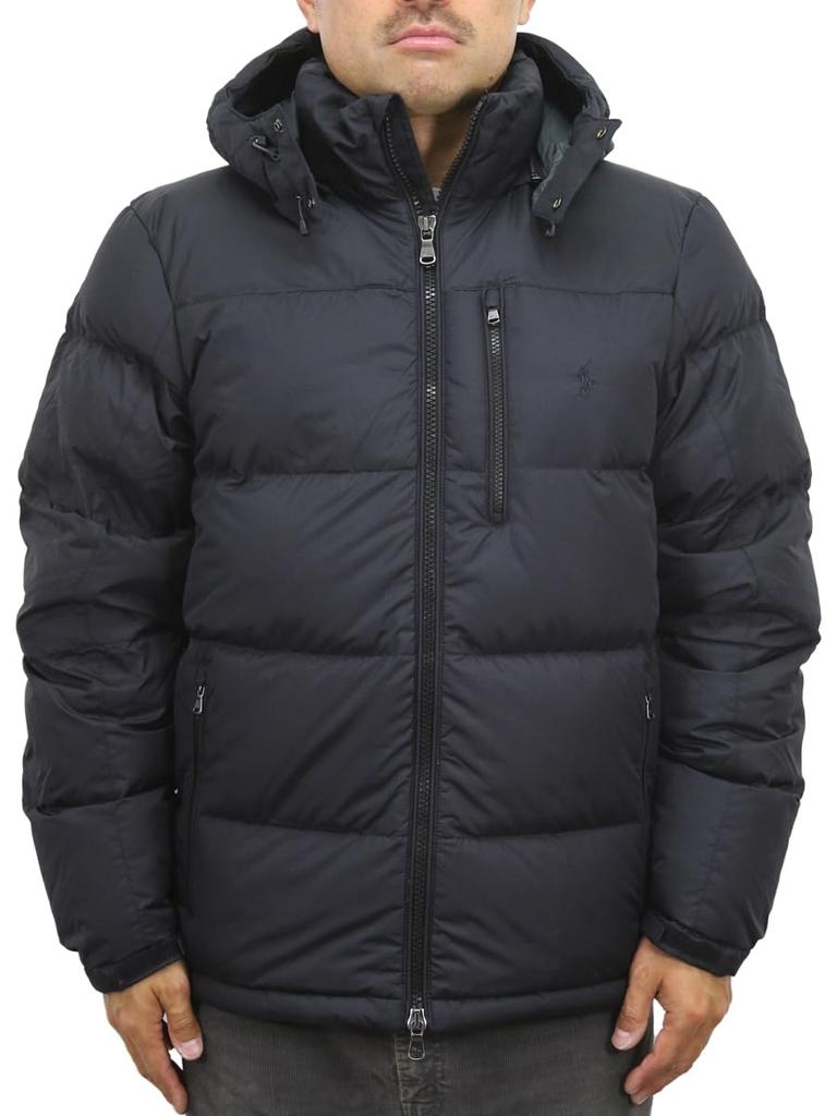 POLO RALPH LAUREN Down Size Black Men's Double-Zip Jacket/Parka, 80/20, XXL, (Product Code 01010055)