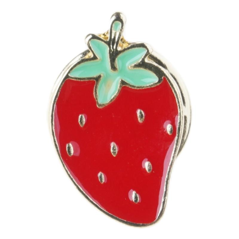 Charm Cartoon Jewelry Pin Fruit Brooch Clothing Accessory Alloy Texture Suitable for School Life and Parties Event