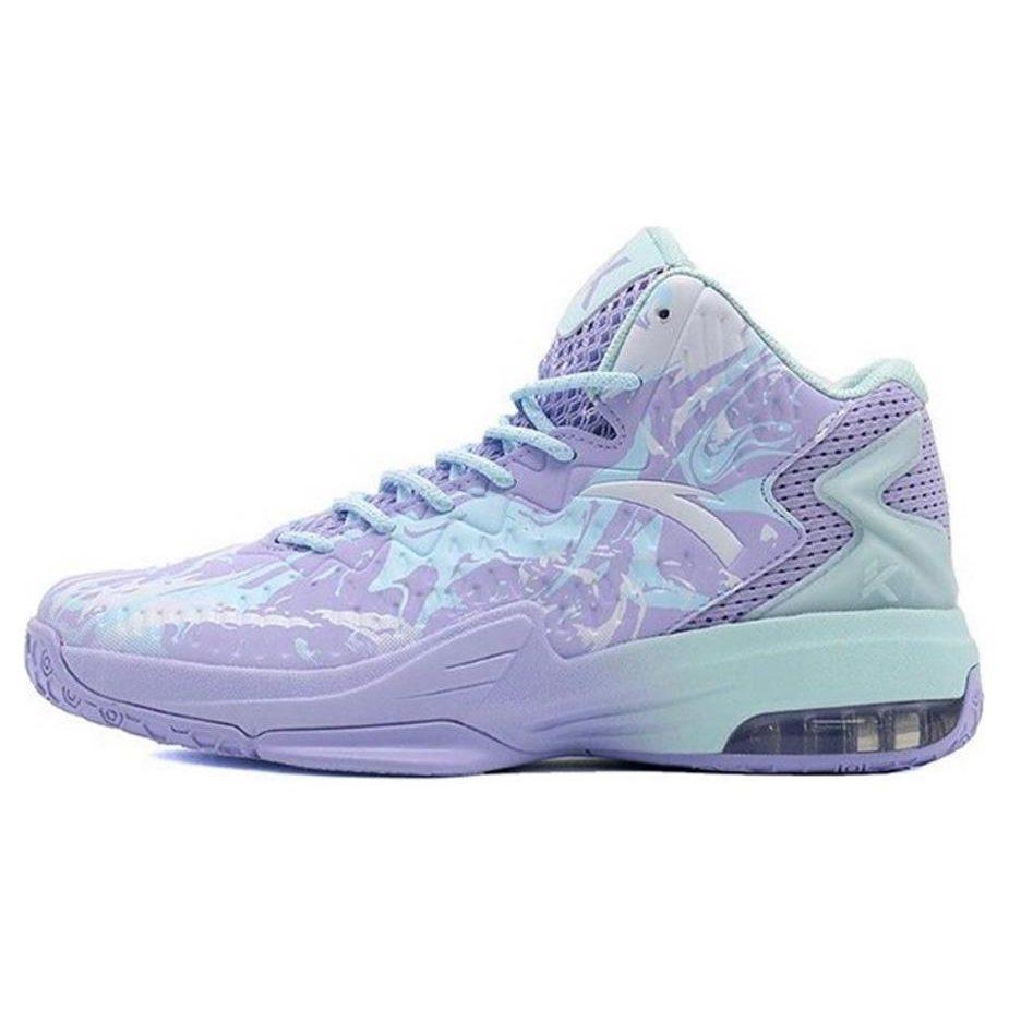 Anta KT3 KT Team Shock Absorbers Slip Resistant Abrasion Resistant High top Basketball Shoes Men's Purple Blue 11741105-7