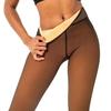 Women Fleece Lined Tights Winter High Waist Plus Size Leggings Sheer Warm Pantyhose Fake Translucent Thermal Thick Tights for Dresses Date Party Wear