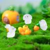 Pack of 8 Stylish Nightlight Animal Figurines Luminous Rabbit Miniatures Figurines Versatile Home Desk Decorations X3UC