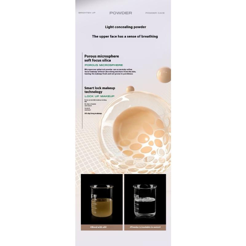 Sametový pudr s jemnou mlhou, make-upový pudr, kontrola mastnoty, voděodolný, dlouhotrvající, matný, přirozený, nahý make-up, pudr