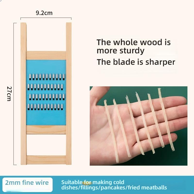 

Wooden Gadgets Multi-spec Potato Grater, Stainless Steel Cucumber Slicer, Multifunctional Vegetable Cutter Food Shredder Kitchen Tools 1Pcs