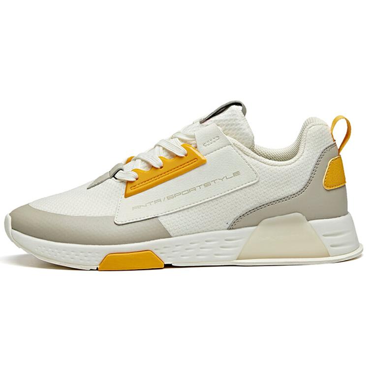 

New ANTA Casual Shoes Men s Low top White Gray Yellow 112018840-1 44.5