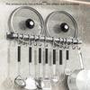 Kitchen Hook No Drilling Wall Mounted Rack Pot Spoon Knife Holder Storage Shelf For Kitchen Utensils