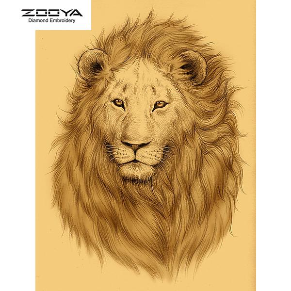 

ZOOYA DIY 3D квадратная алмазная картина животное лев вышивка крестиком домашний декор