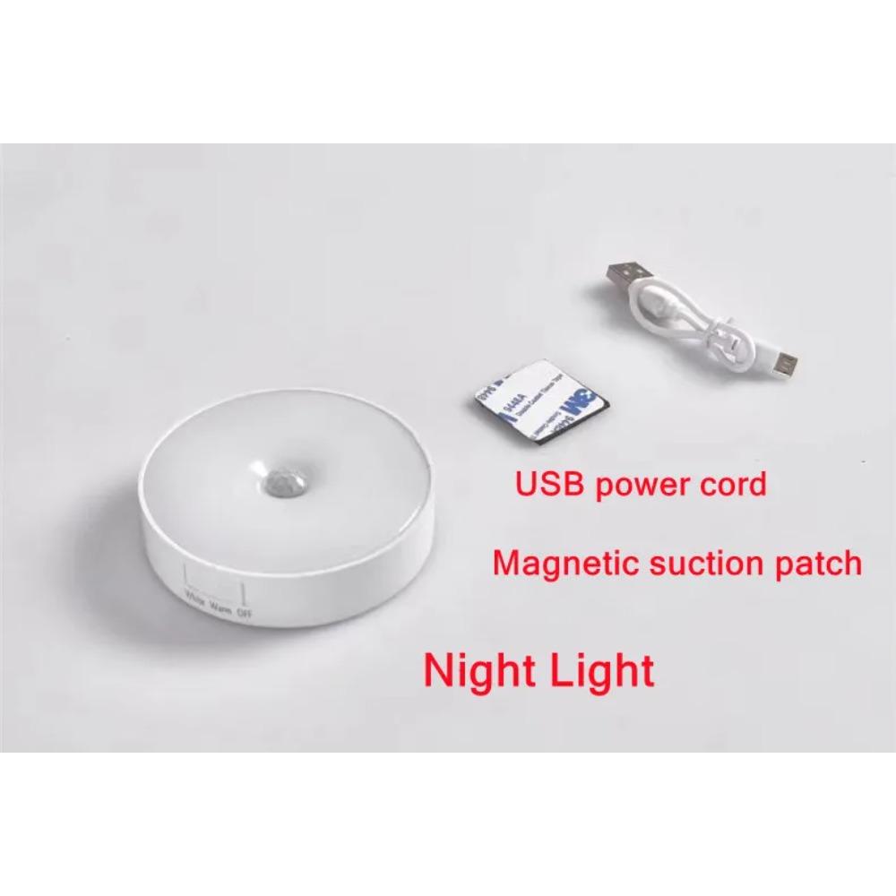 Motion Sensor Light Led USB NightLights Rechargeable Lamp for Bedroom Staircase Hallway Wardrobe Cupboard Lighting