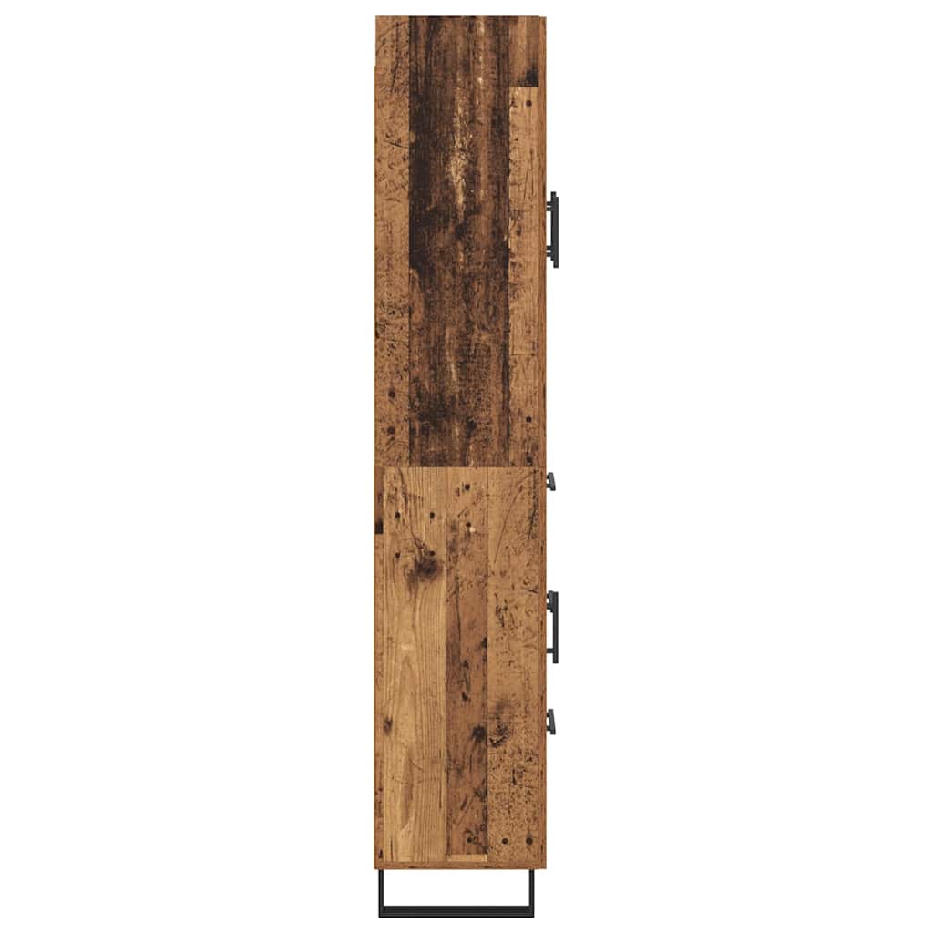 Highboard with Drawers 2 pcs Reclaimed Wood Look 69.5 x 34 x 180 cm