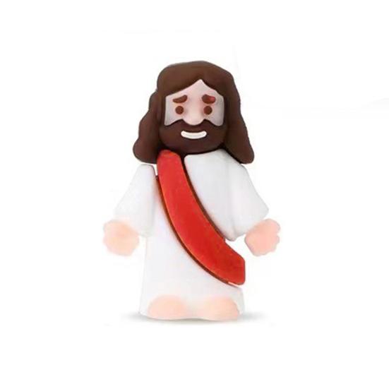 12/48 Stücke Mini Jesus Figur PVC Retter Jesus Figur Modell Statue Skulptur Desktop Dekoration Ostern Ornament Weihnachten Festival Geschenk