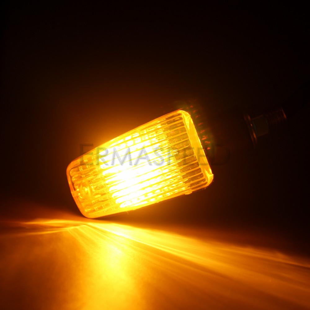 2PCS Amber Motorcycle Turn Signal Lights Bulbs Universal Front  Rear Indicators 12V Lamp For Chopper Bobber Motorcycle