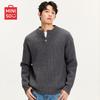 Men's Premium Henley Neck Knit Sweater