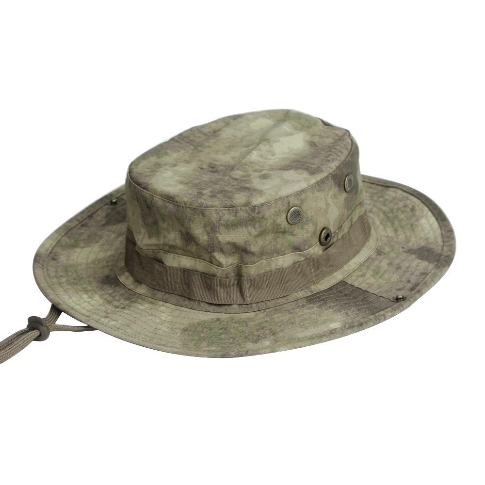 Faltbarer Militär-Camo Eimerhut mit breiter Krempe für Outdoor-Wandern & Angeln