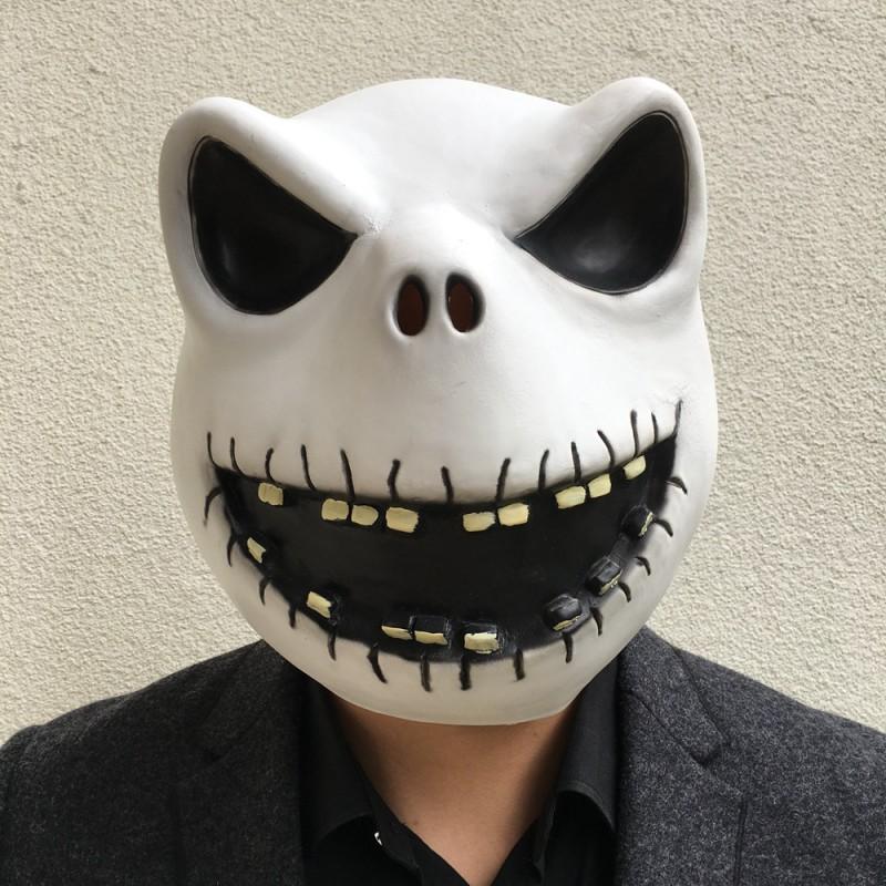 Nightmare Before Christmas Jack Skellington Mask Latex Cosplay Prop Halloween Party Roleplay