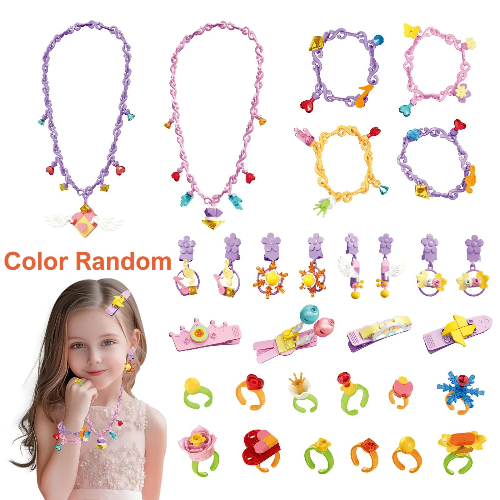 

DIY Handmade Beaded Children s Crafts Girls Necklaces Bracelets Hair Clips Kids Pretend Play Makeup Toys Child Manual Activity