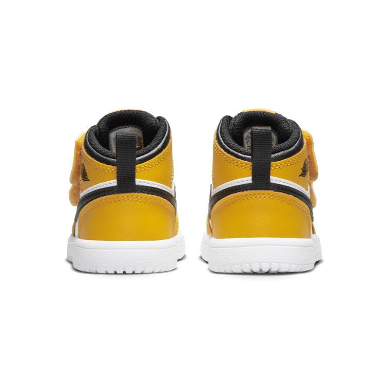 Jordan Scarpe da Basket Air Jordan 1 Mid Alt Vintage High top Nero Giallo Neonato e Bambino AR6352-701