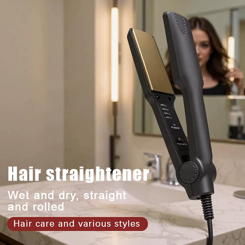 Ceramic Hair Straightening Irons Dual Use Professional With 30S Fast Warm Up For All Hair Types