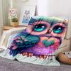 3D Cute Owl Eagle Birds Cartoon Soft Flannel Blanket for Beds Bedroom Sofa Picnic,Throw Blanket for Cover Outdoors Leisure Gift