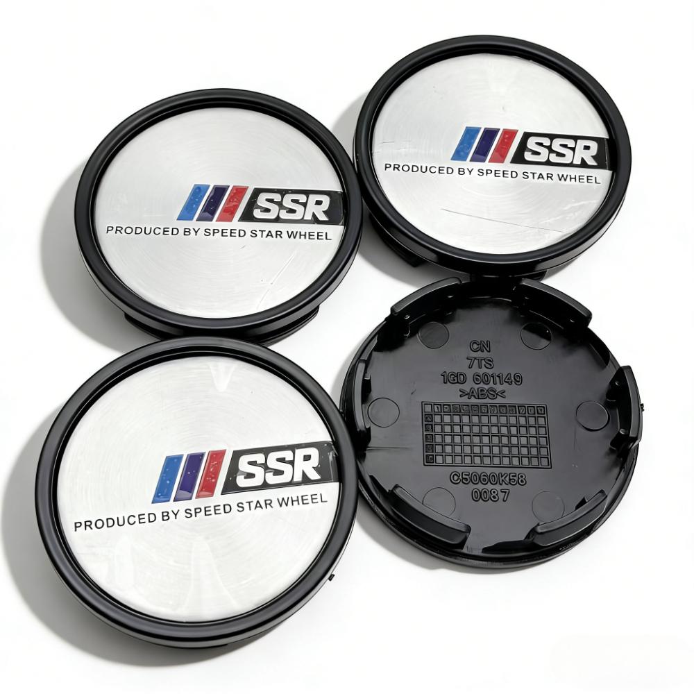 

4pcs SSR Logo Emblem Badge Car Wheel Center Caps 58MM Clips 53MM Wheels Hub Cap Rim Hubcaps Dust Cover Replace Car Accessories SSR Badge&57.5MM&4pcs K58 Wheel Caps