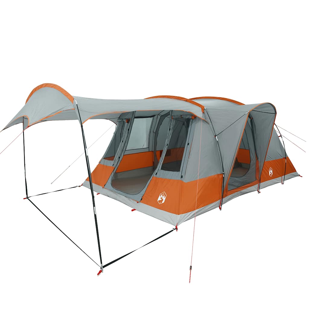 Vidaxl Campingzelt, 5-Personen, Grau-Orange, Wasserdicht