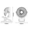 Automotive Electric Quiet Fan USB Charging Small Stroller Fan 360° Adjustable 3 Speeds Mini Hand Clip On Desk Fan For Home Desk