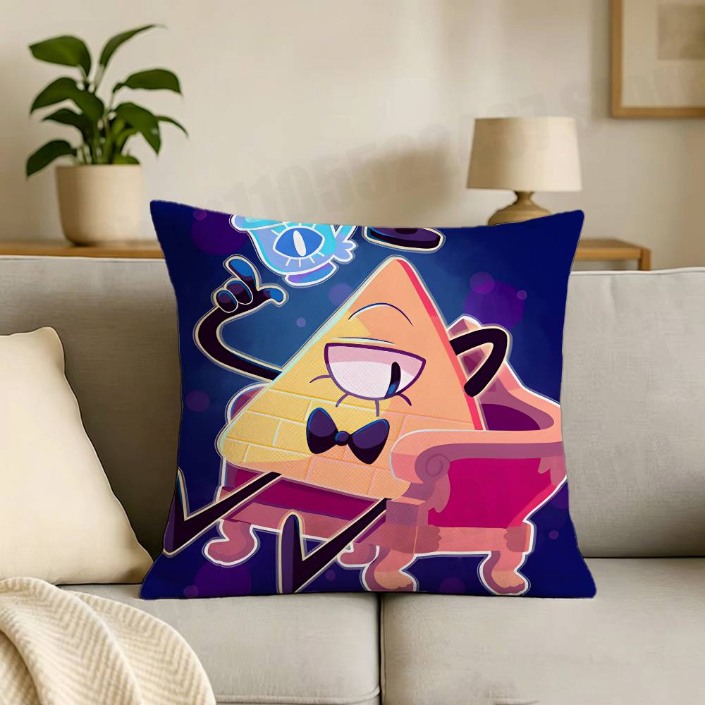 GGravity Süße FFälle Cartoon-Druck Kissenbezug Personalisierter Kissenbezug für Sofa Heimdekoration