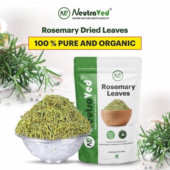 NeutraVed Rosmarinblätter 100G + Kamm-Applikator + Sprühnebel + Neem-Kamm|Know Quality Verpackter Zippbeutel, 100 Gramm