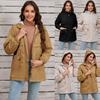 Giacca Parka Invernale da Donna Antivento con Cappuccio Foderata in Pile Calda con Zip Manica Lunga Antivento Casual con Tasche