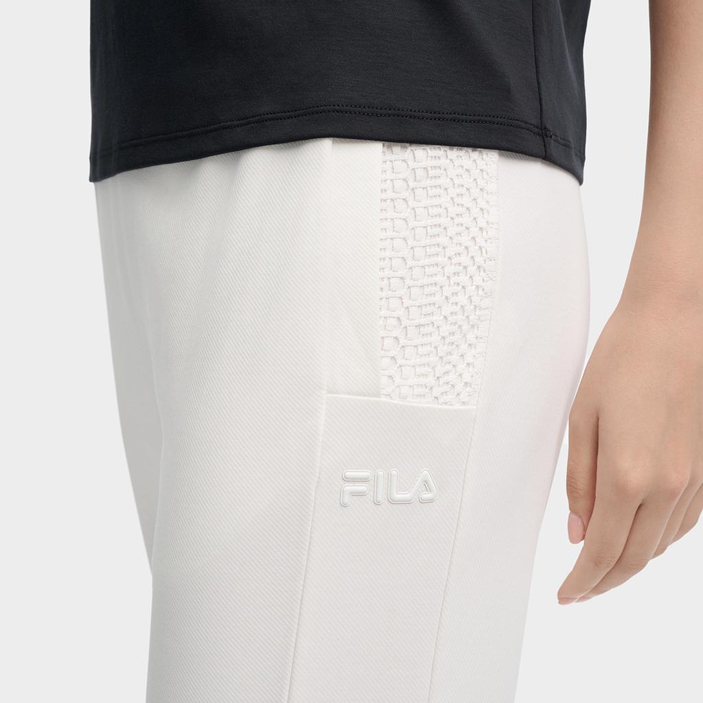 New FILA Knitted Sweatpants Women's Cloud White F11W438602FWT