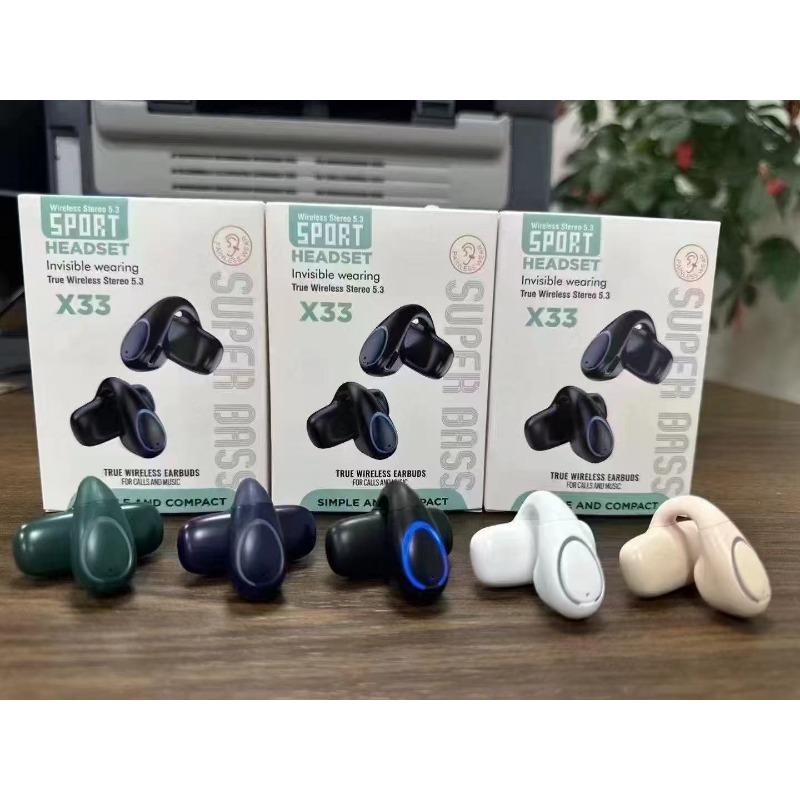 

X33 клипса на ухо костной проводимости Bluetooth-гарнитура безболезненное ношение одно ухо спорт звонок долгое время работы от батареи не может войти в наушник